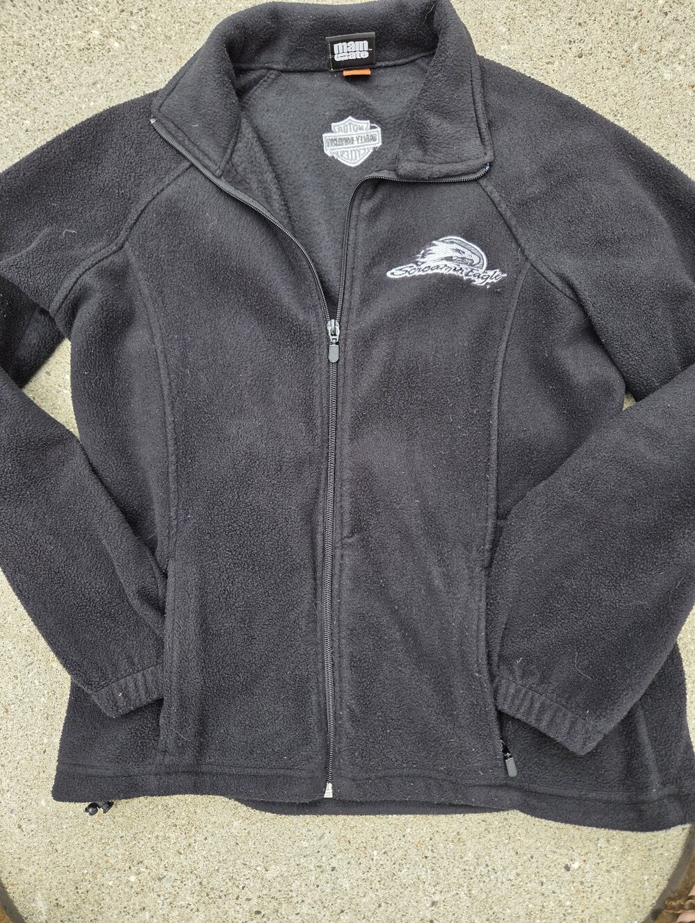 Harley-Davidson Screamin Eagle Women's Fleece Jacket Medium Black